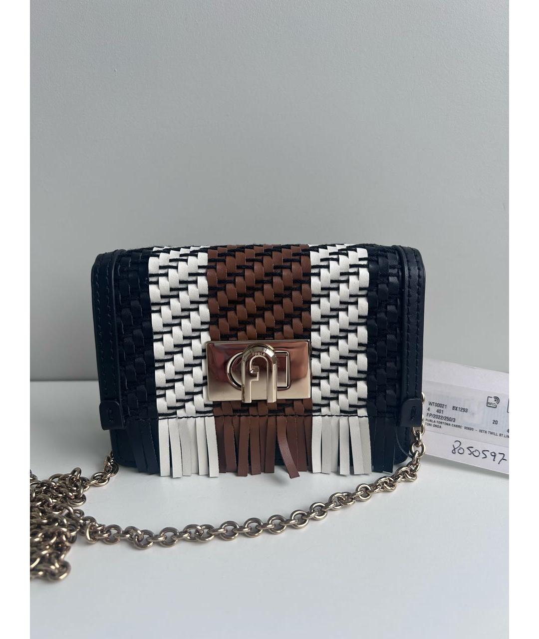FURLA Коричневая кожаная сумка через плечо, фото 7