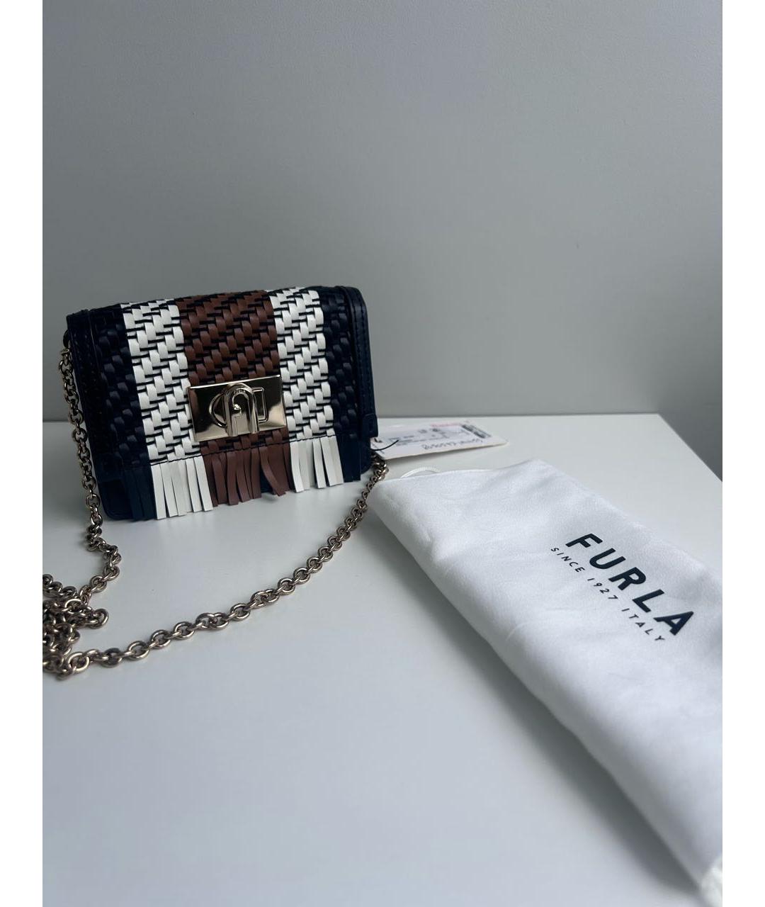 FURLA Коричневая кожаная сумка через плечо, фото 2