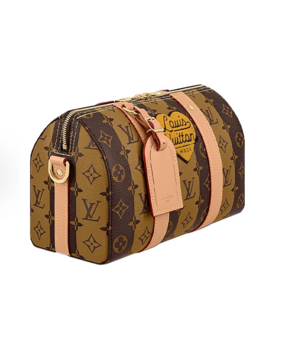 LOUIS VUITTON Коричневая кожаная сумка на плечо, фото 2