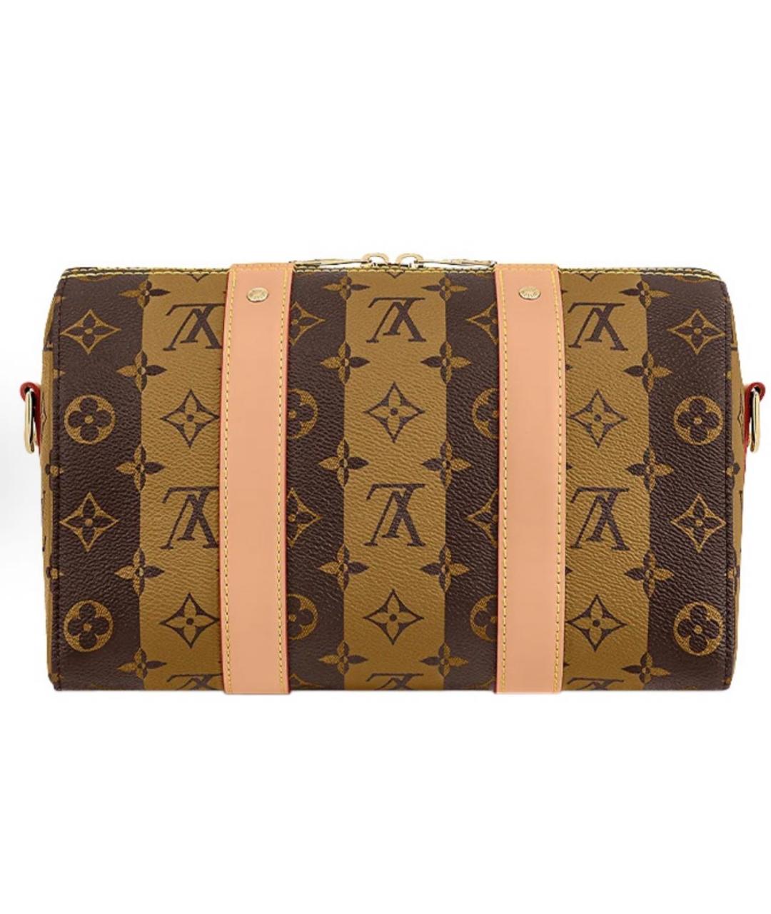 LOUIS VUITTON Коричневая кожаная сумка на плечо, фото 3