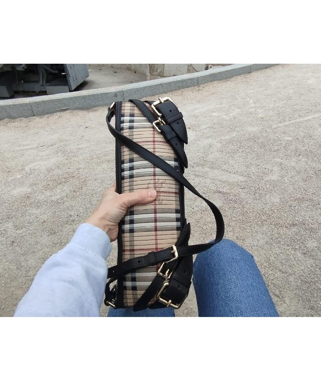 BURBERRY Коричневая кожаная сумка через плечо, фото 5
