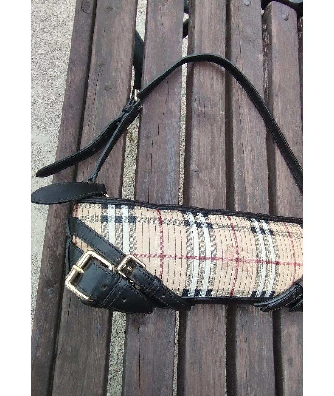 BURBERRY Коричневая кожаная сумка через плечо, фото 2