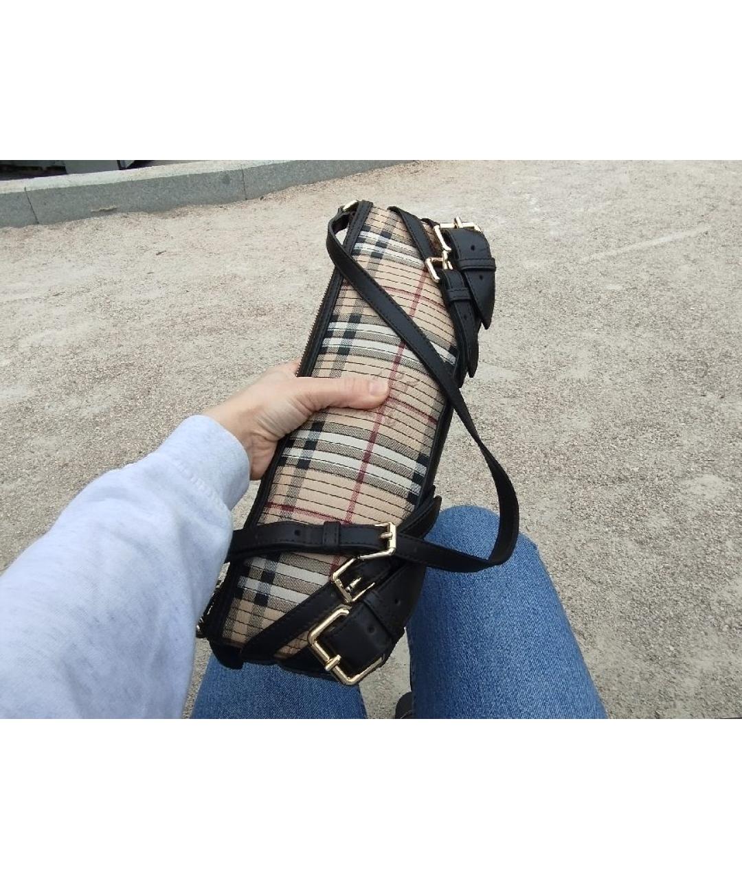 BURBERRY Коричневая кожаная сумка через плечо, фото 6