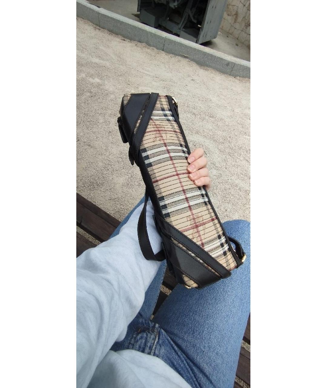BURBERRY Коричневая кожаная сумка через плечо, фото 9