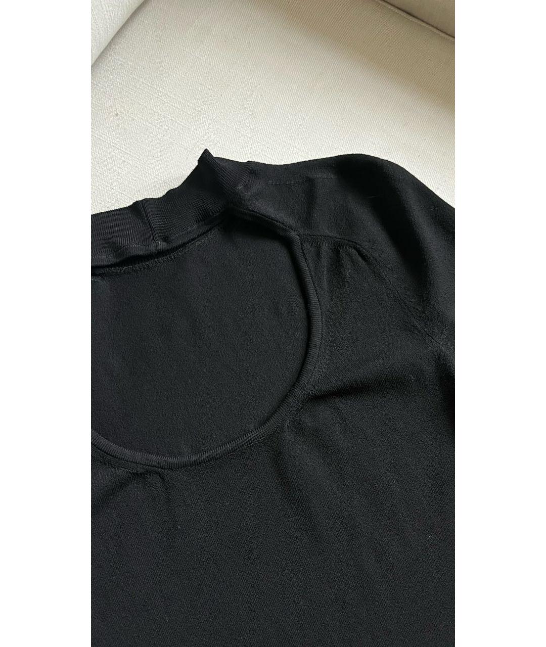 WEEKEND MAX MARA Черная хлопковая водолазка, фото 3