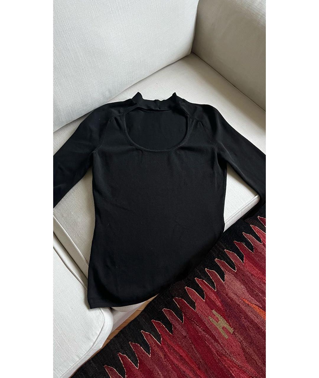 WEEKEND MAX MARA Черная хлопковая водолазка, фото 2
