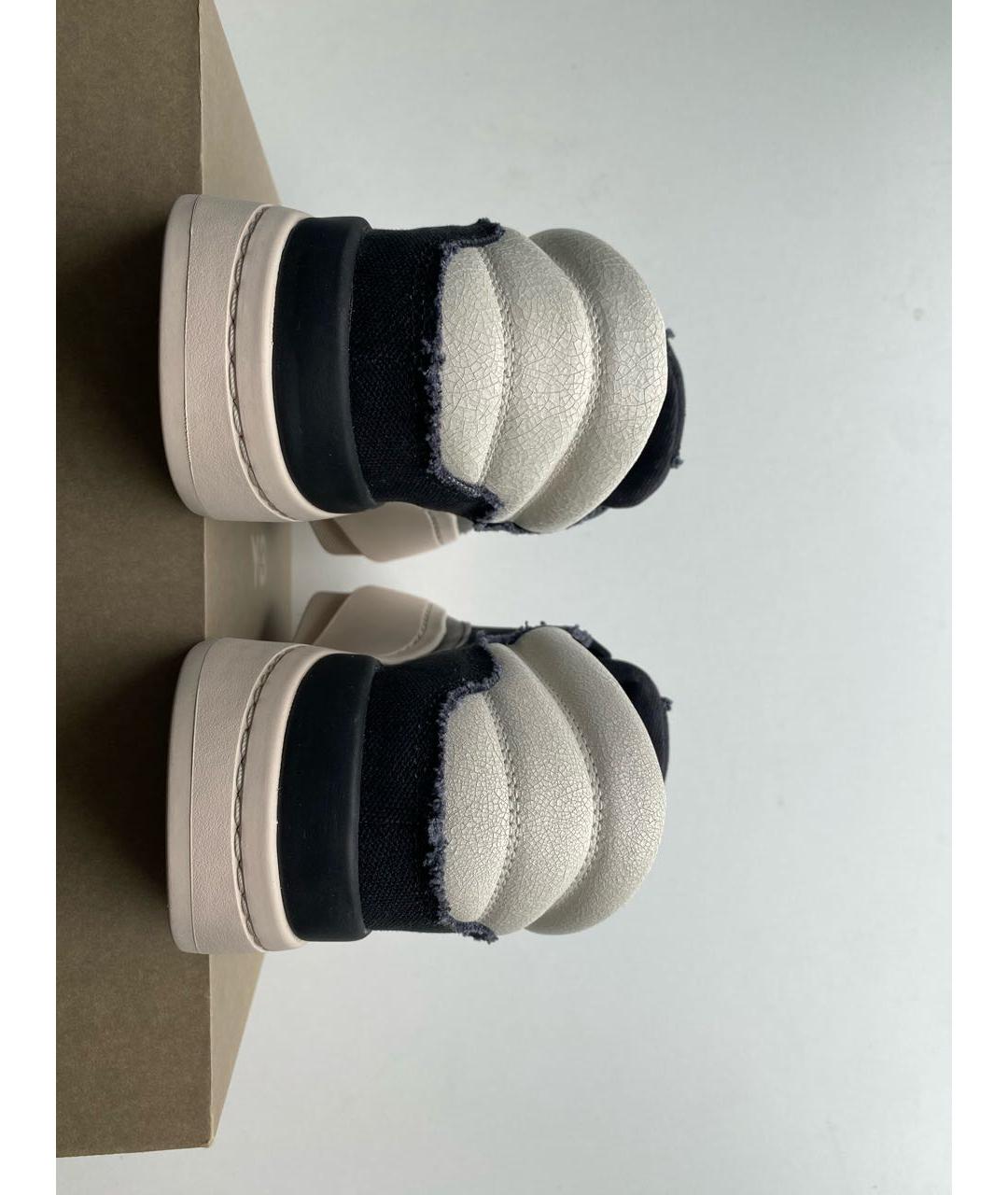 Y-3 Черные кожаные низкие кроссовки / кеды, фото 4