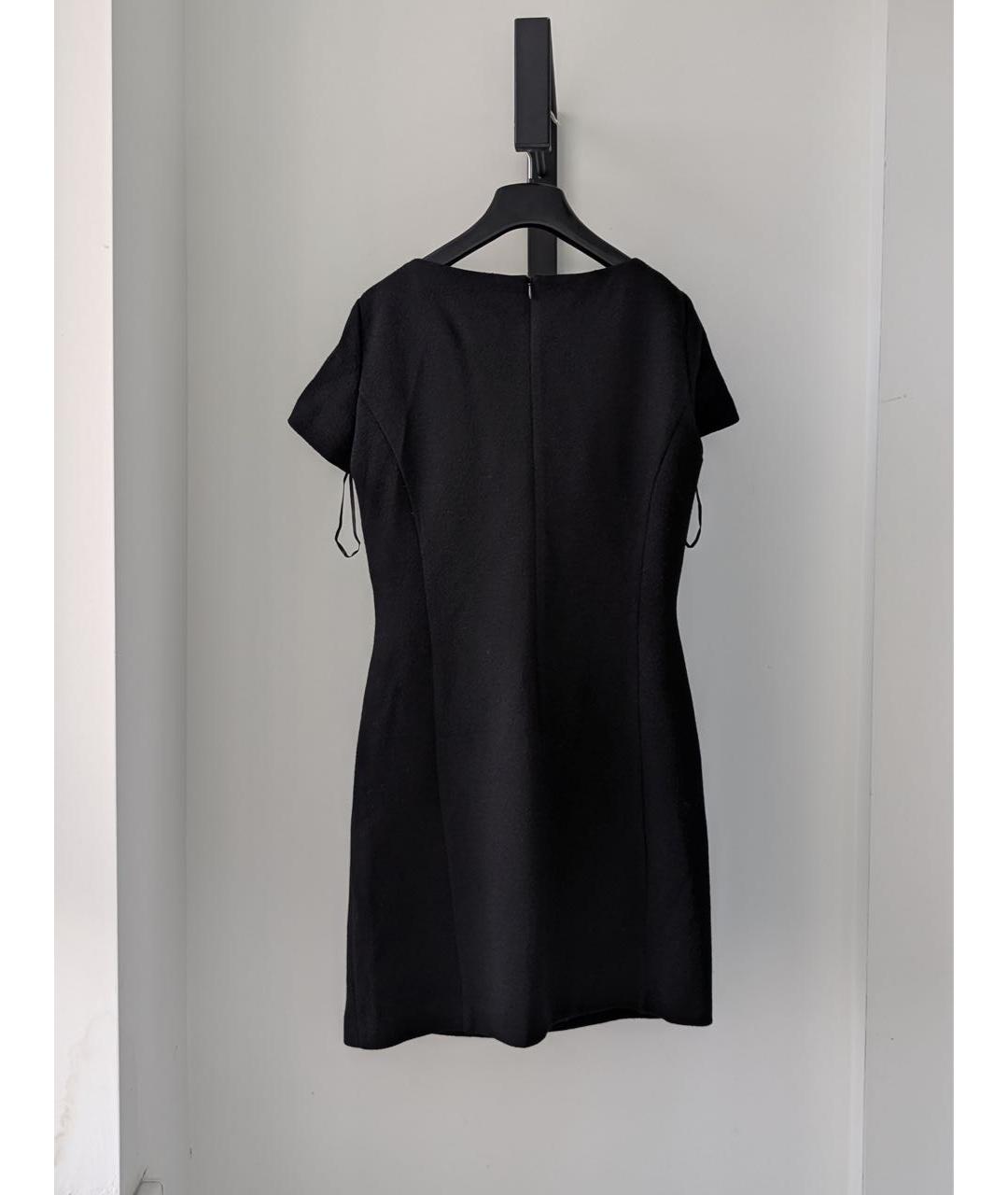 BOUTIQUE MOSCHINO Черное шерстяное вечернее платье, фото 2
