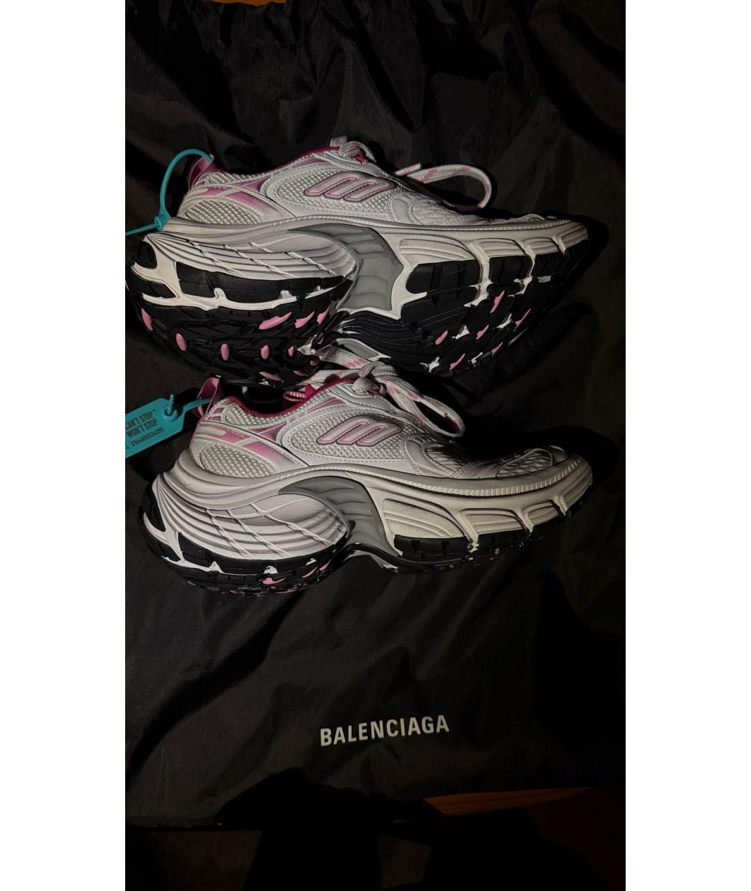 BALENCIAGA Розовые кожаные кроссовки, фото 7