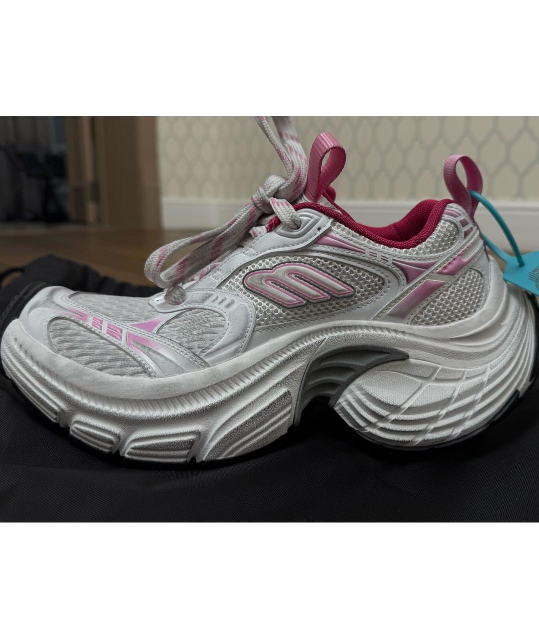 BALENCIAGA Розовые кожаные кроссовки, фото 9