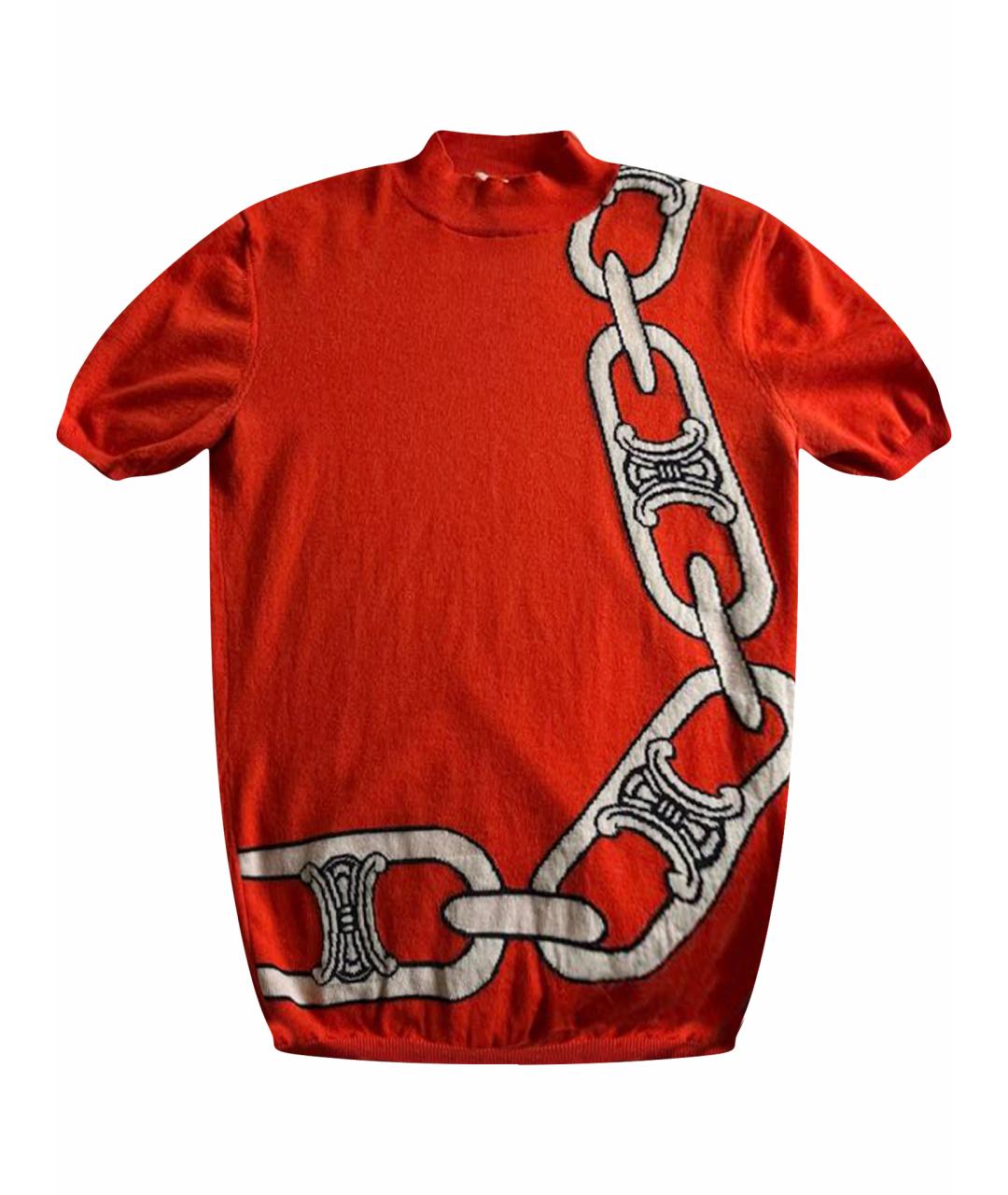 CELINE Оранжевый кашемировый джемпер / свитер, фото 1