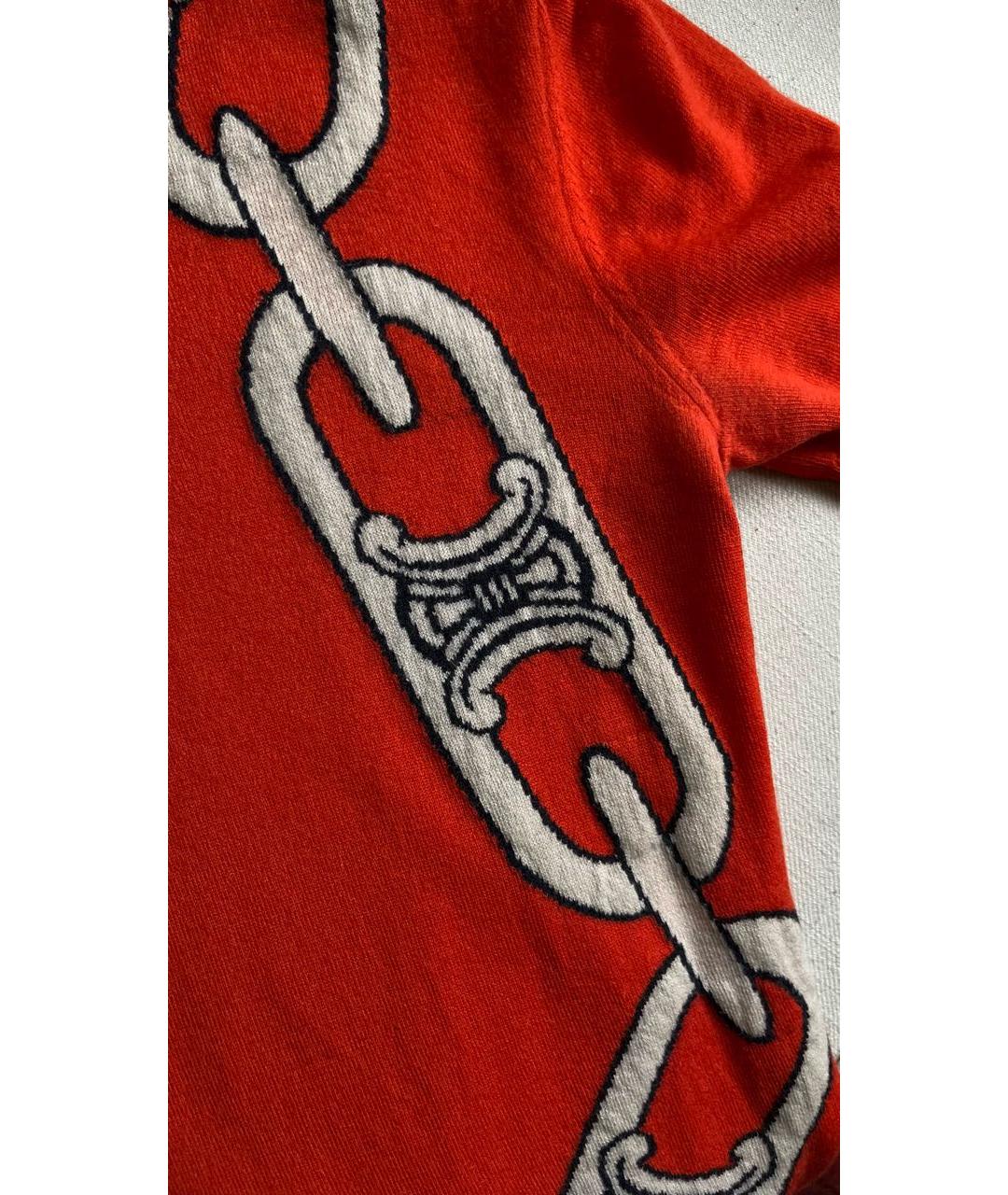 CELINE Оранжевый кашемировый джемпер / свитер, фото 3