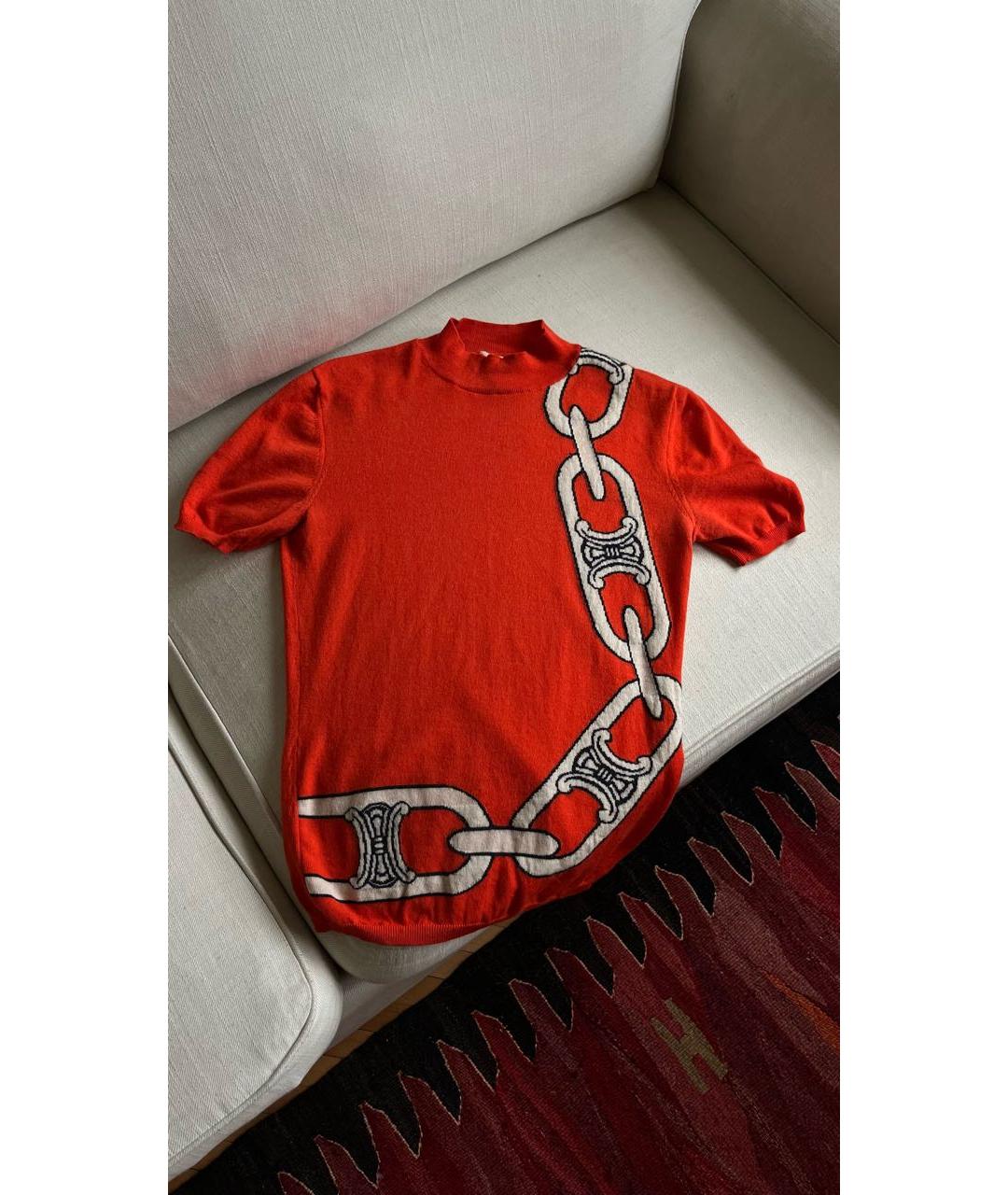 CELINE Оранжевый кашемировый джемпер / свитер, фото 5