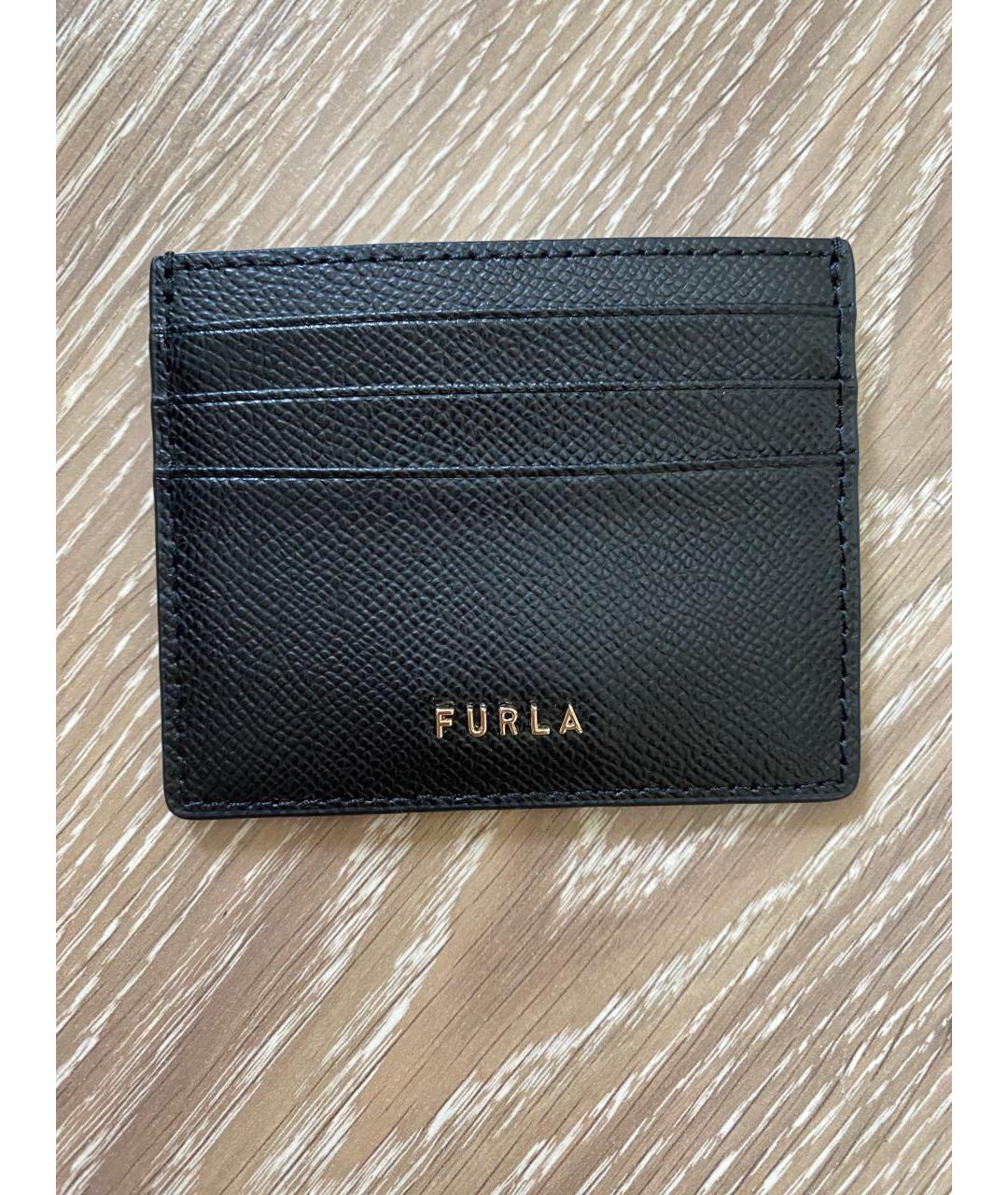 FURLA Черный кожаный кардхолдер, фото 7
