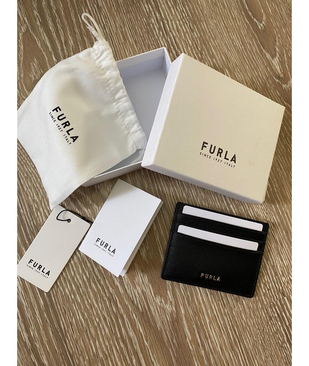 FURLA Черный кожаный кардхолдер, фото 6