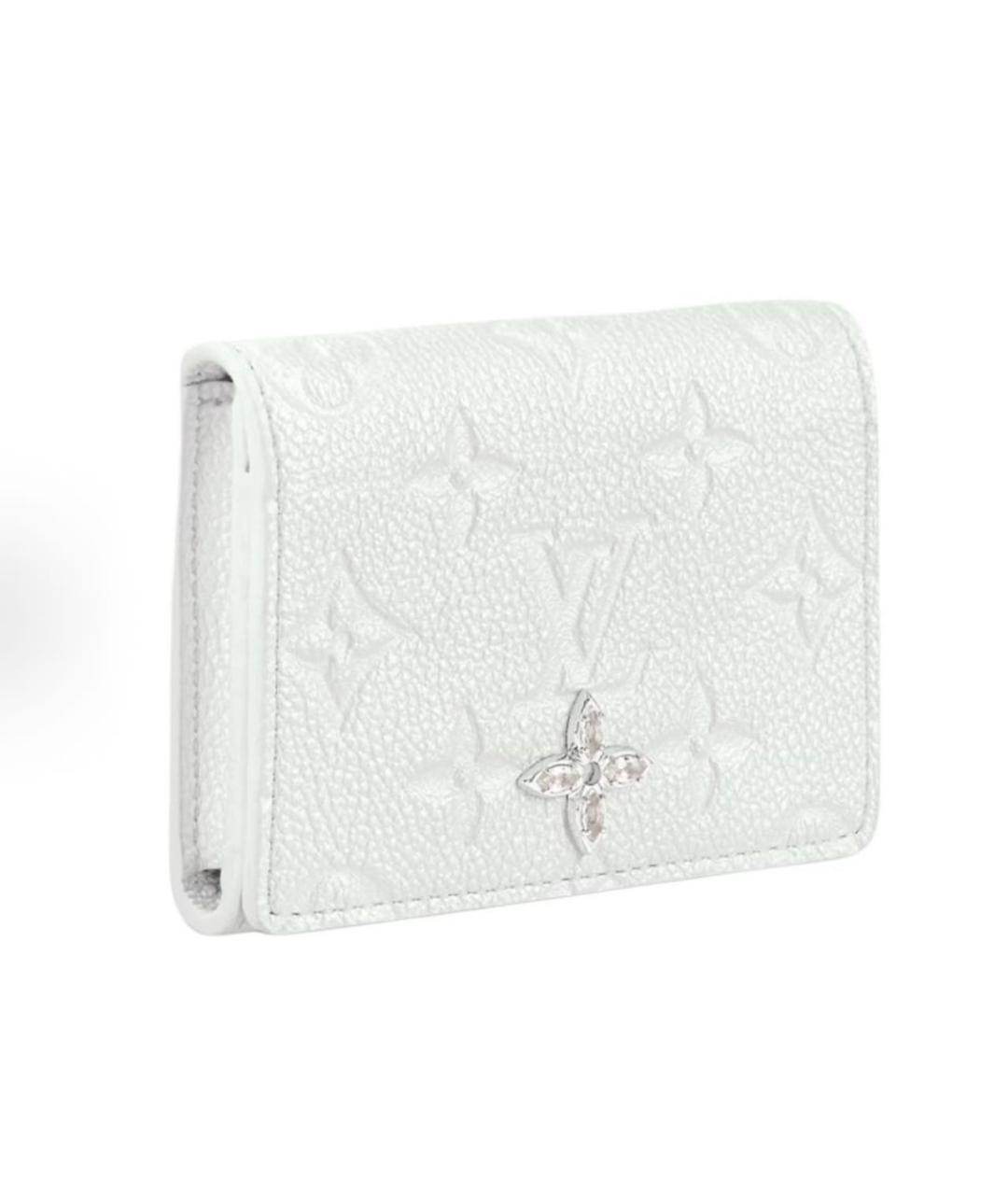 LOUIS VUITTON Белый кожаный кардхолдер, фото 2