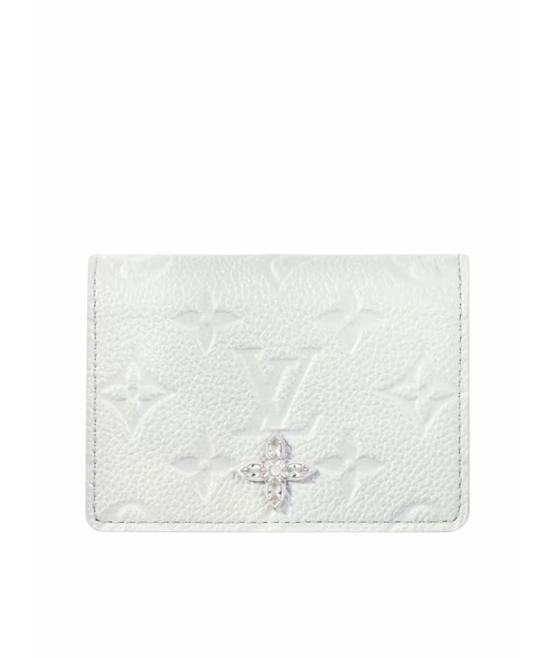 LOUIS VUITTON Белый кожаный кардхолдер, фото 1