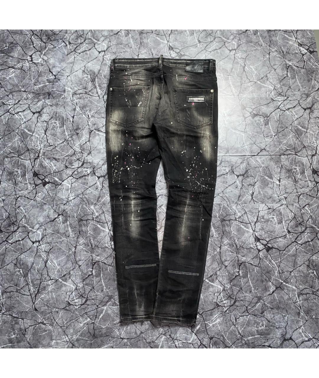 DSQUARED2 Черные хлопко-эластановые джинсы скинни, фото 3