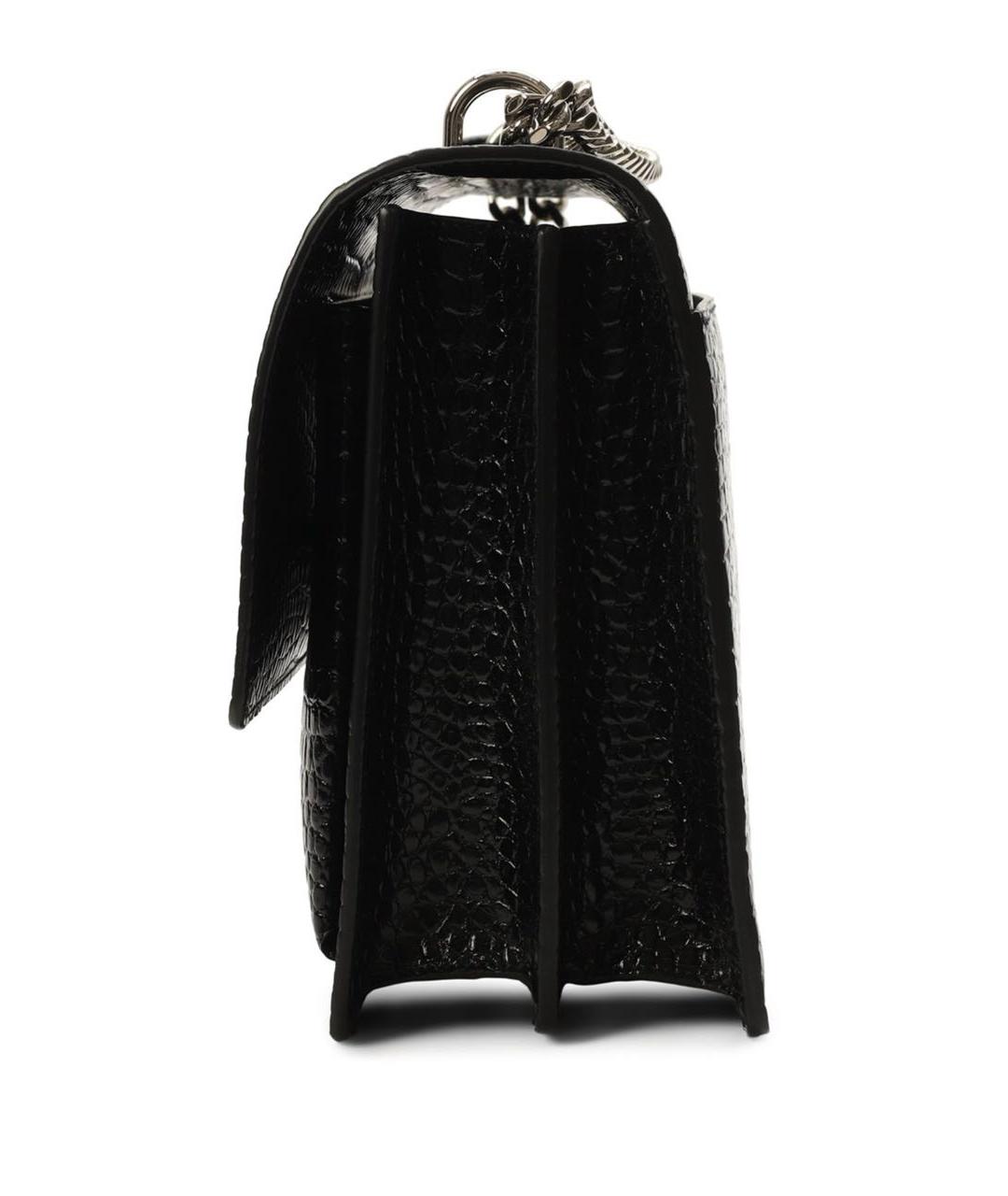 SAINT LAURENT Черная кожаная сумка через плечо, фото 6