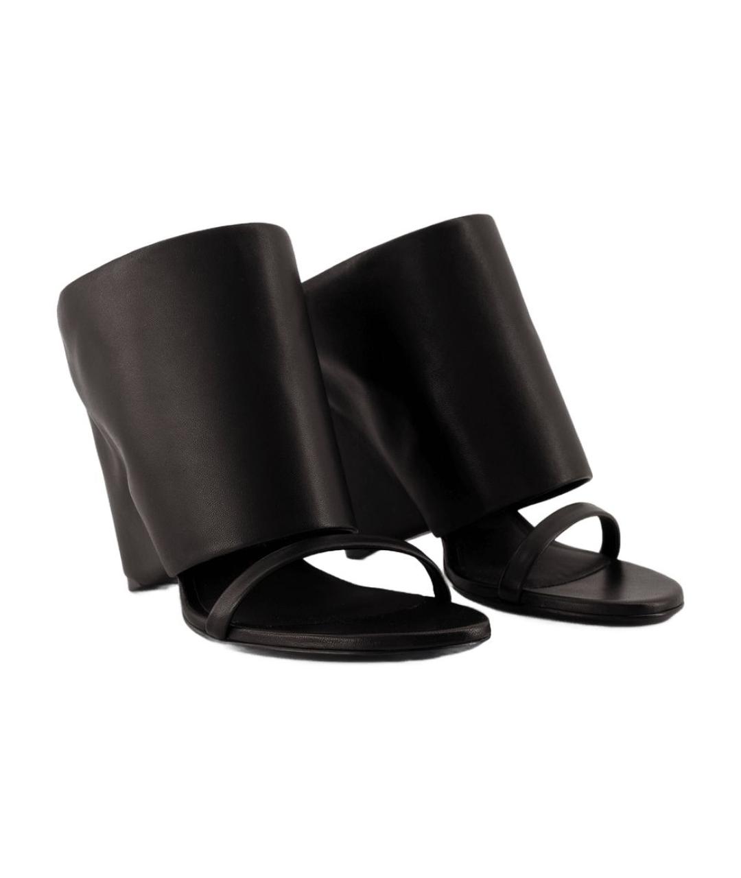 COURREGES Черные кожаные босоножки, фото 2