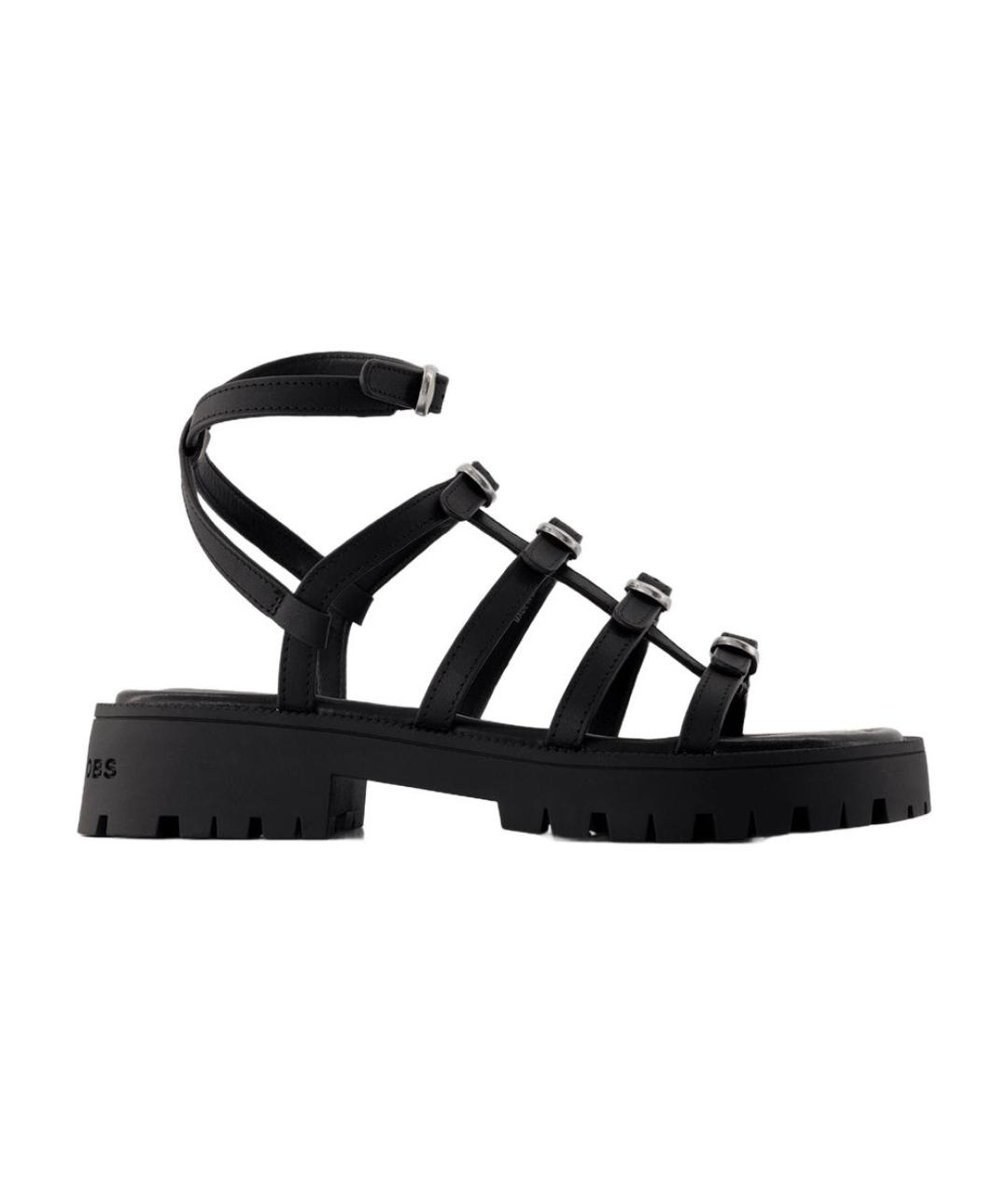 MARC JACOBS Черные кожаные сандалии, фото 1