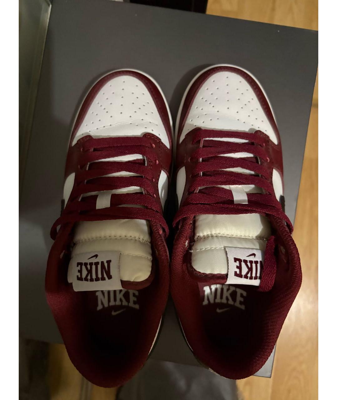 NIKE Бордовые кожаные кеды, фото 3
