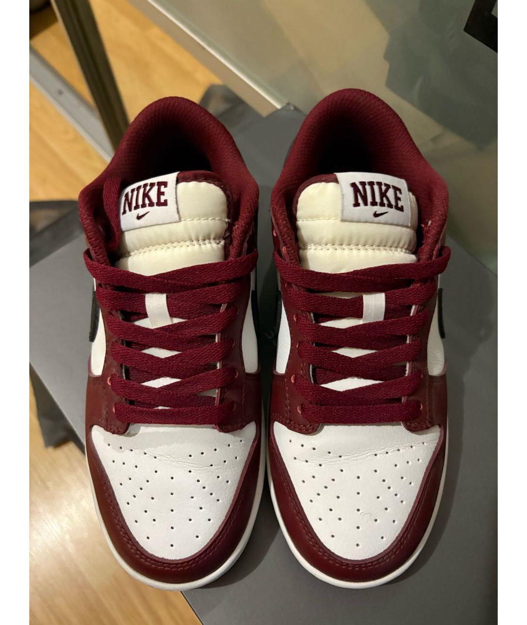 NIKE Бордовые кожаные кеды, фото 2