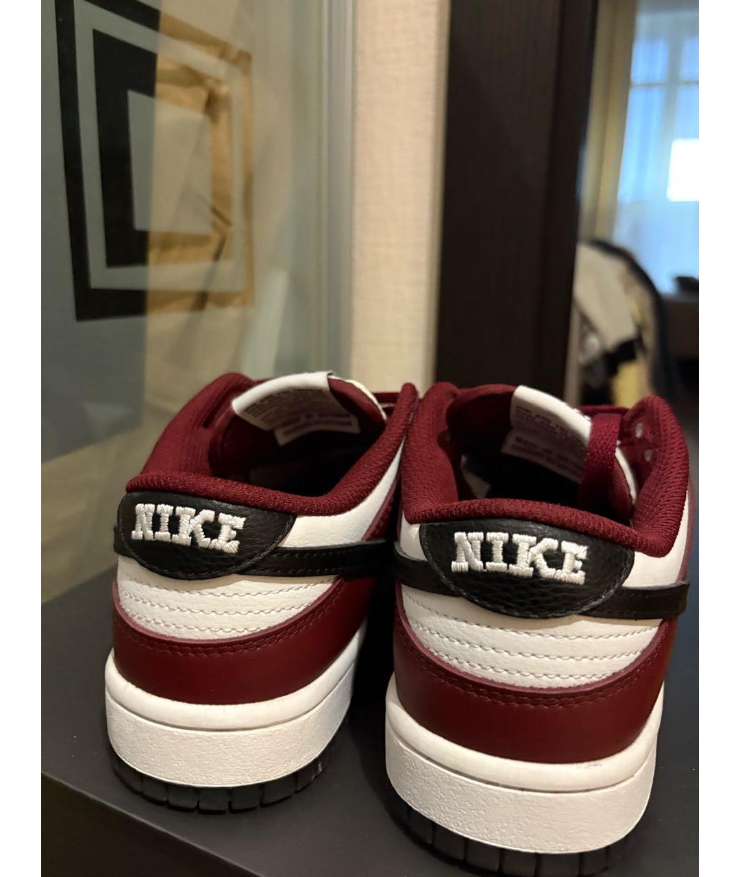 NIKE Бордовые кожаные кеды, фото 4