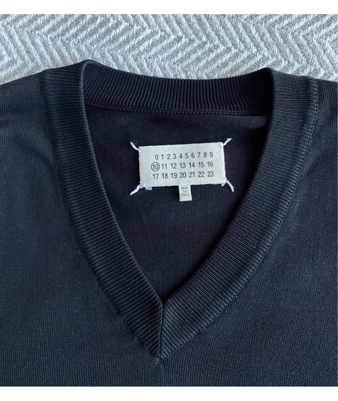 MAISON MARGIELA Черный хлопковый джемпер / свитер, фото 3