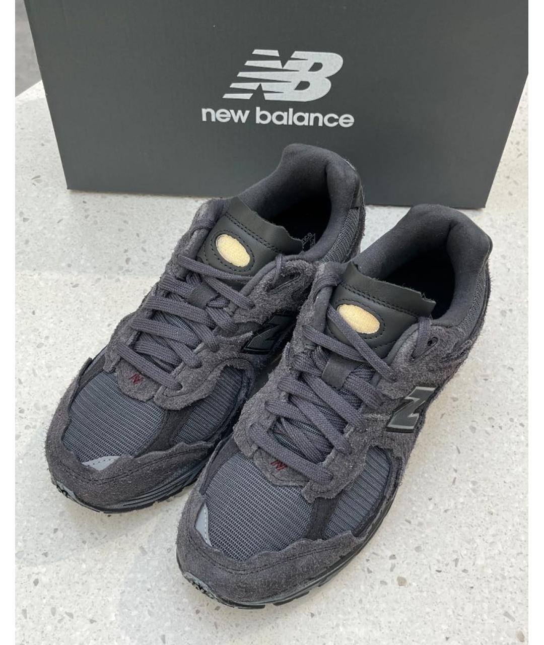 NEW BALANCE Черные замшевые низкие кроссовки / кеды, фото 7