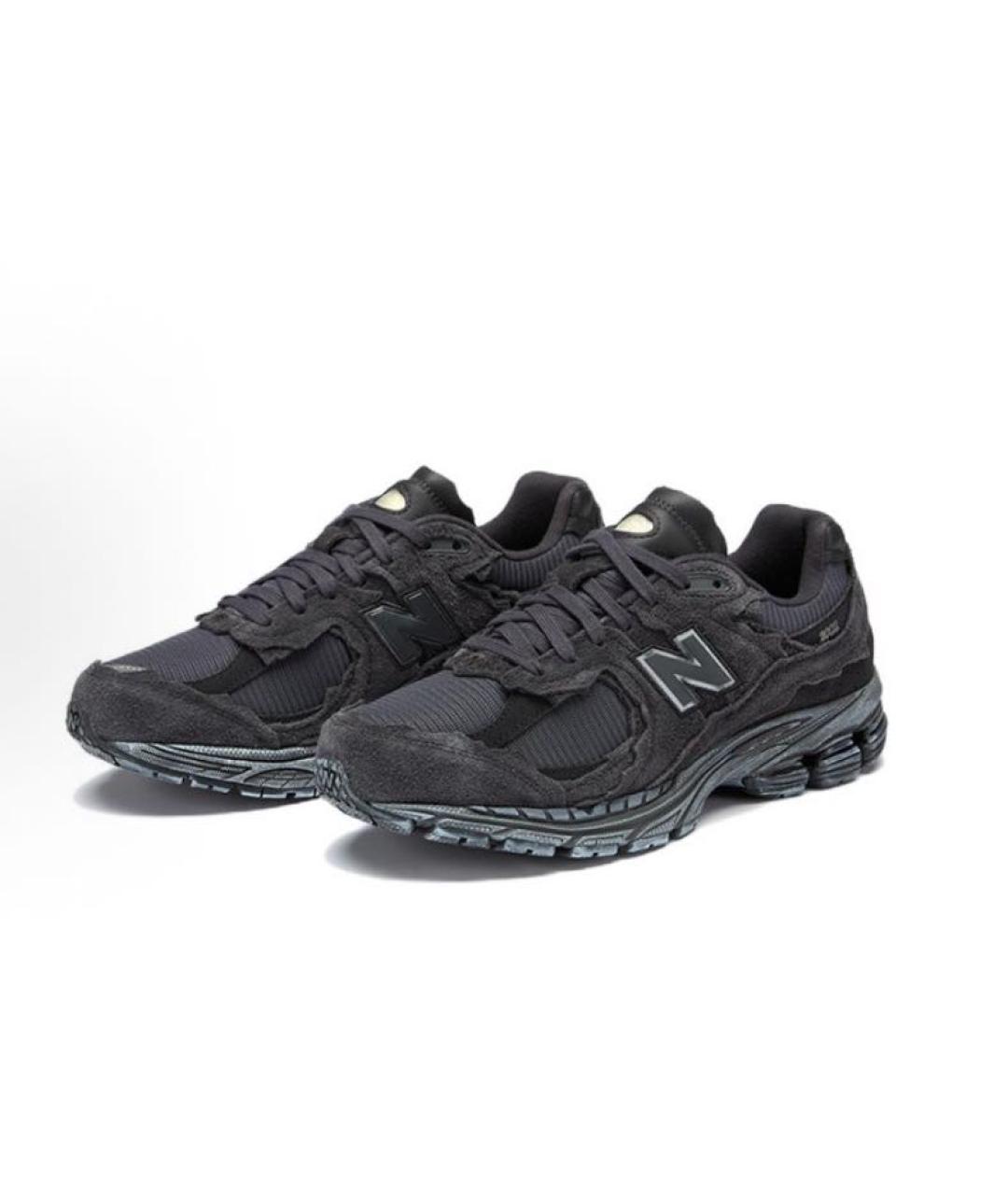 NEW BALANCE Черные замшевые низкие кроссовки / кеды, фото 2