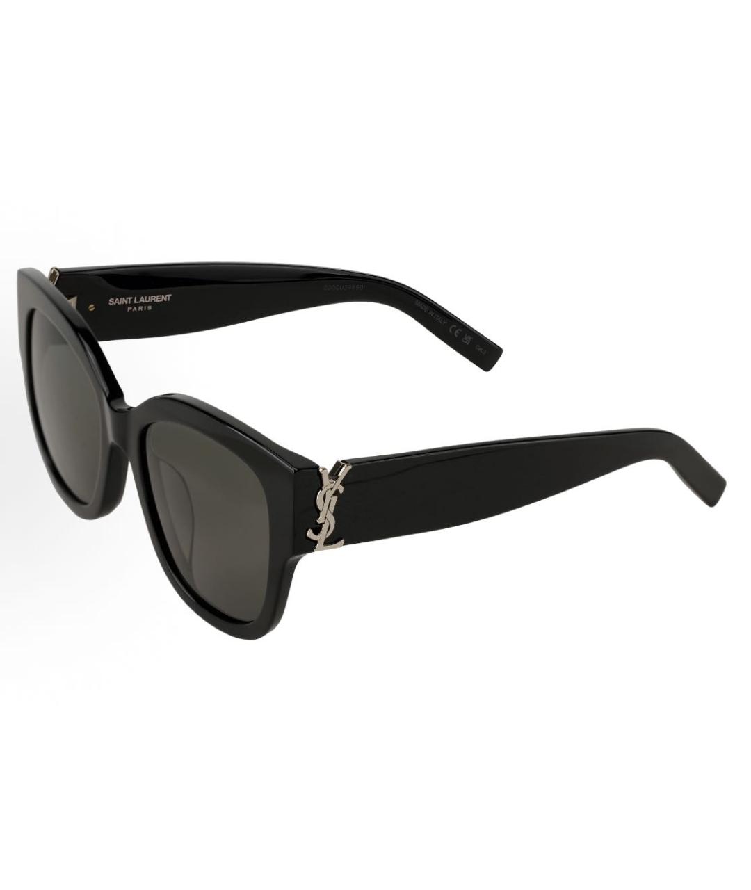 SAINT LAURENT Черные пластиковые солнцезащитные очки, фото 4