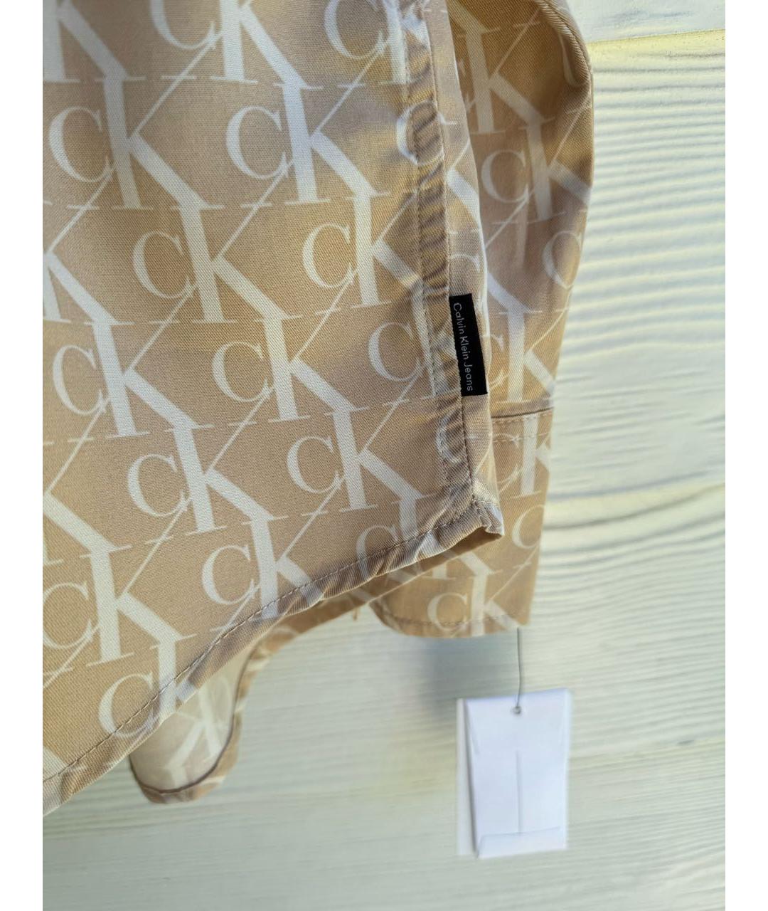 CALVIN KLEIN Бежевая рубашка, фото 4
