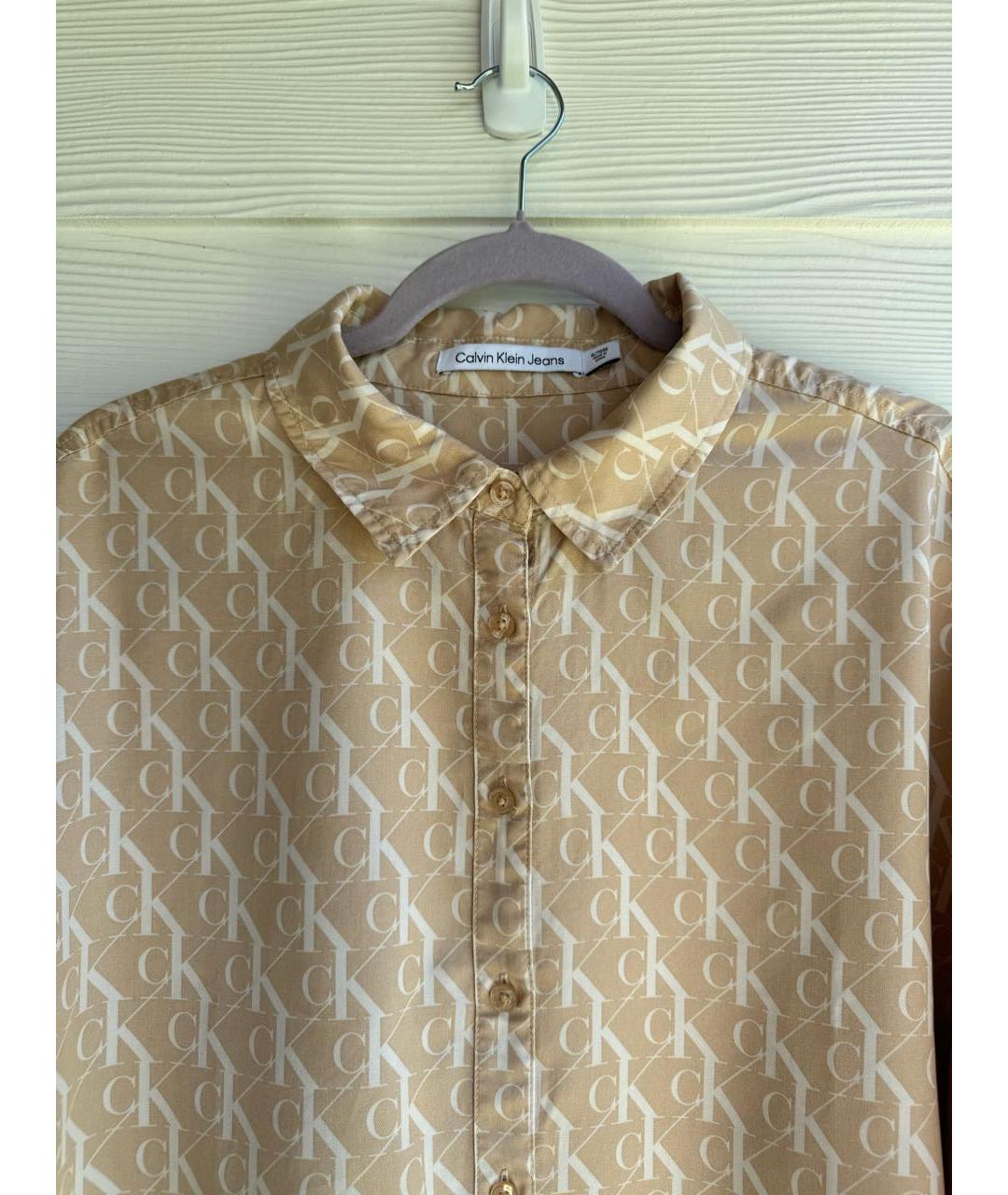 CALVIN KLEIN Бежевая рубашка, фото 2