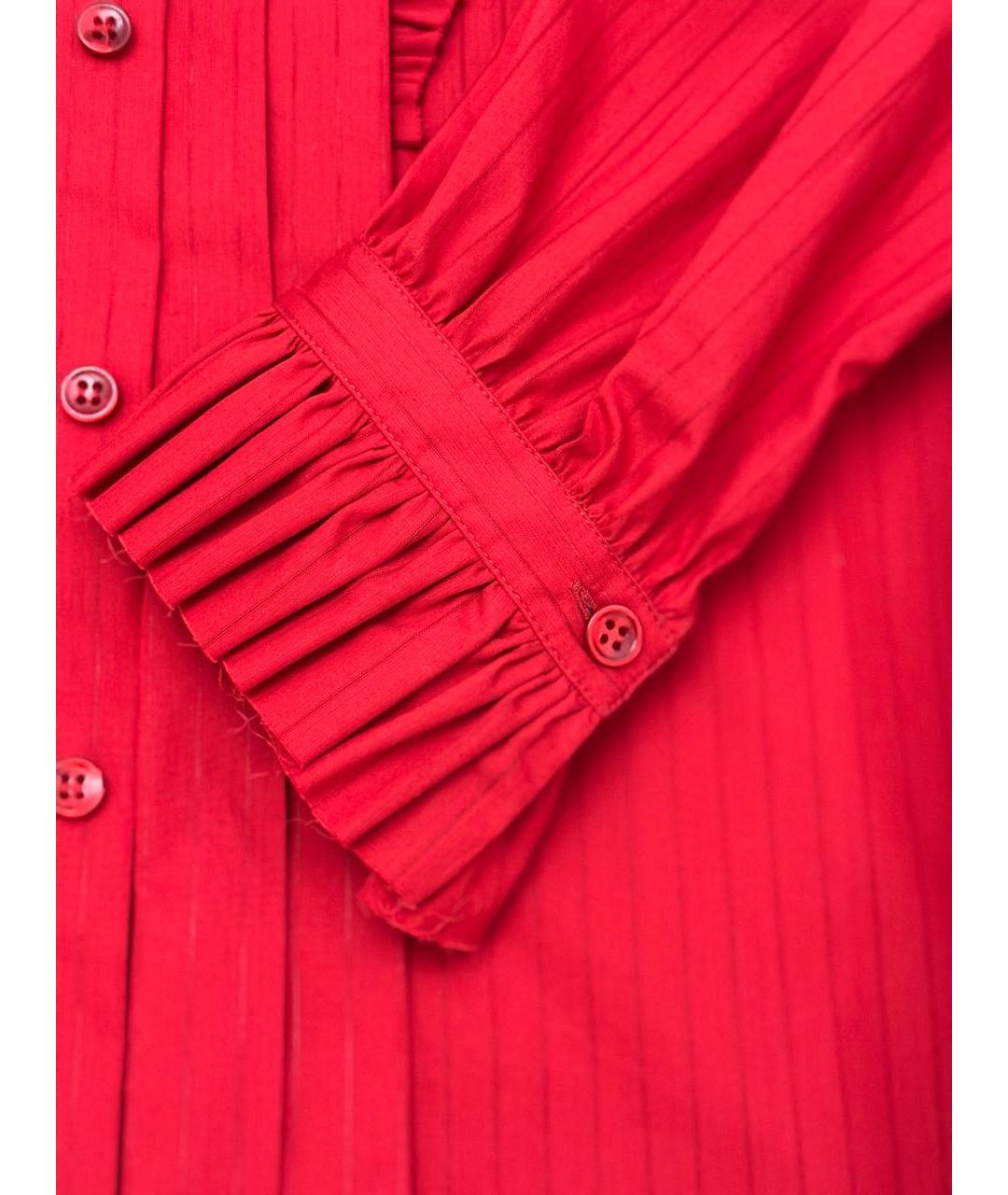 SAINT LAURENT Красная хлопковая рубашка, фото 7