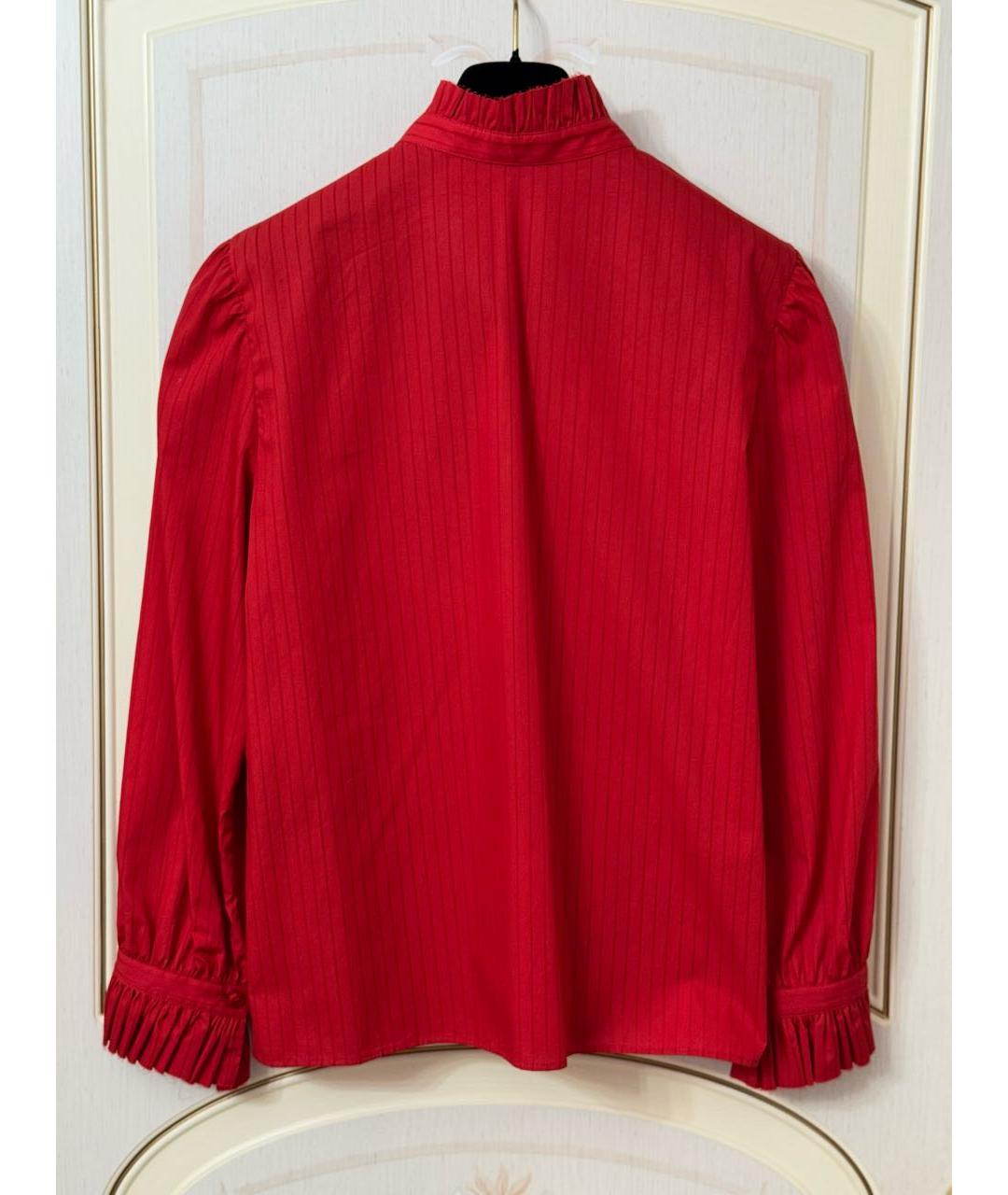 SAINT LAURENT Красная хлопковая рубашка, фото 2