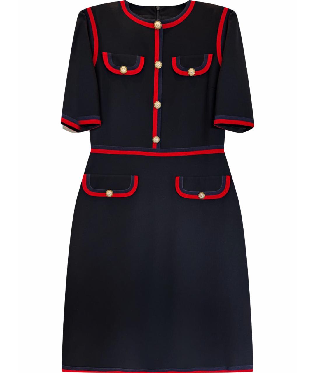 GUCCI Черное шерстяное платье, фото 1