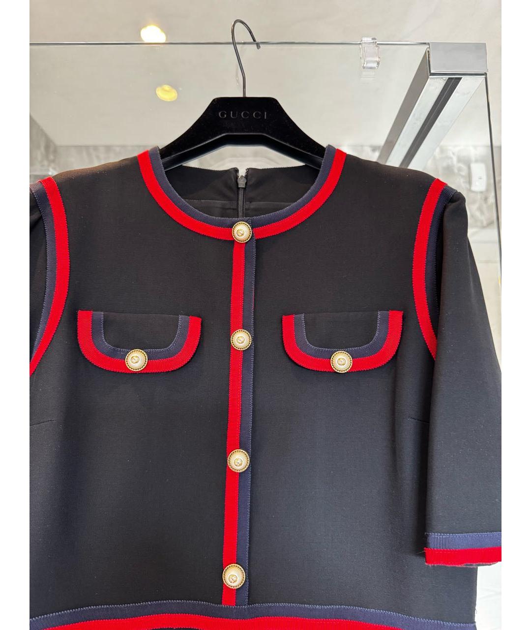 GUCCI Черное шерстяное платье, фото 4