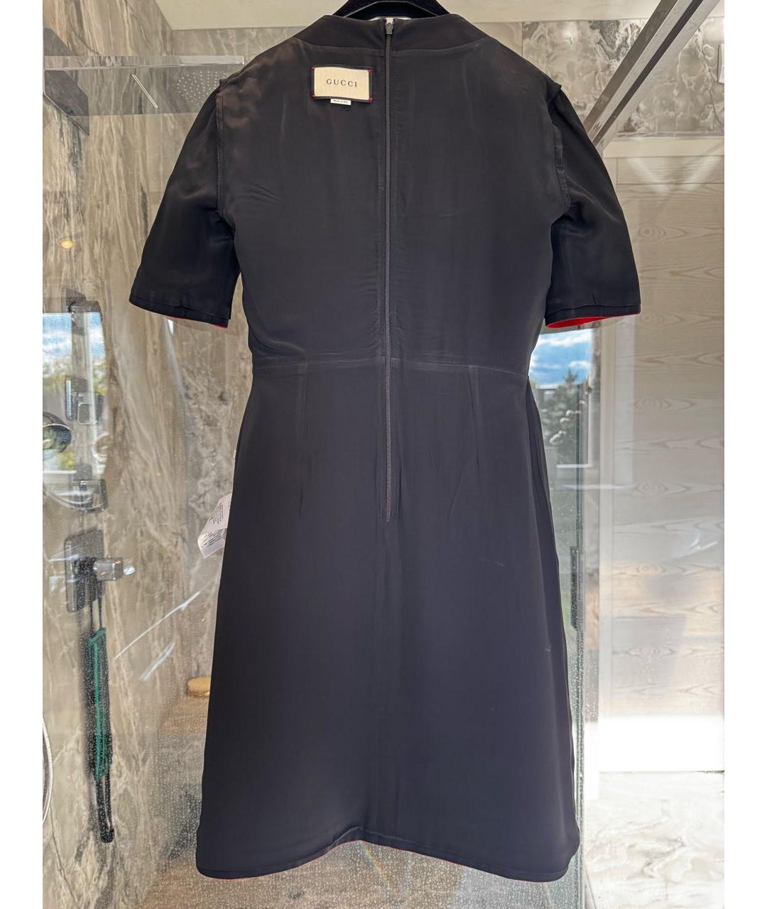 GUCCI Черное шерстяное платье, фото 3