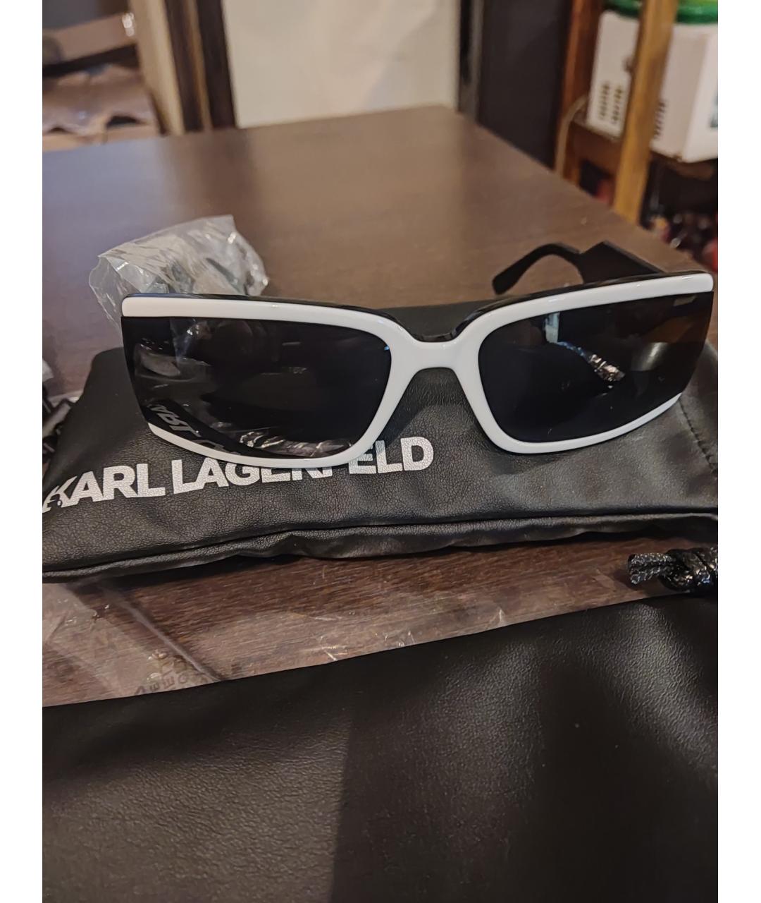 KARL LAGERFELD Черные пластиковые солнцезащитные очки, фото 4