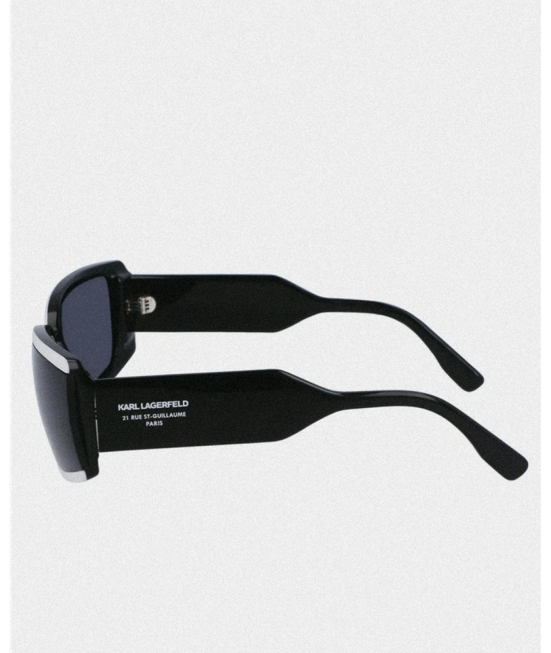 KARL LAGERFELD Черные пластиковые солнцезащитные очки, фото 3