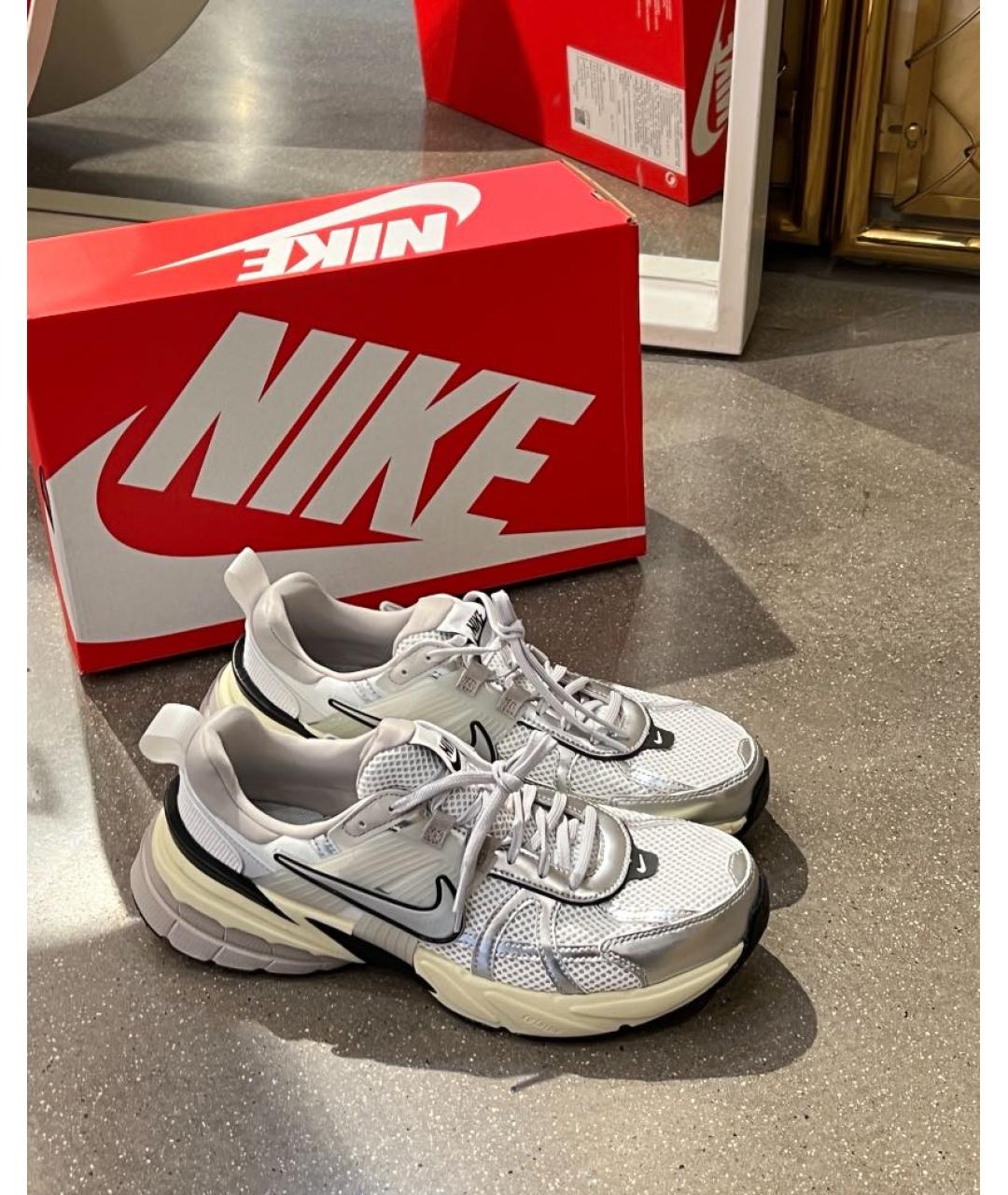 NIKE Белые синтетические низкие кроссовки / кеды, фото 7