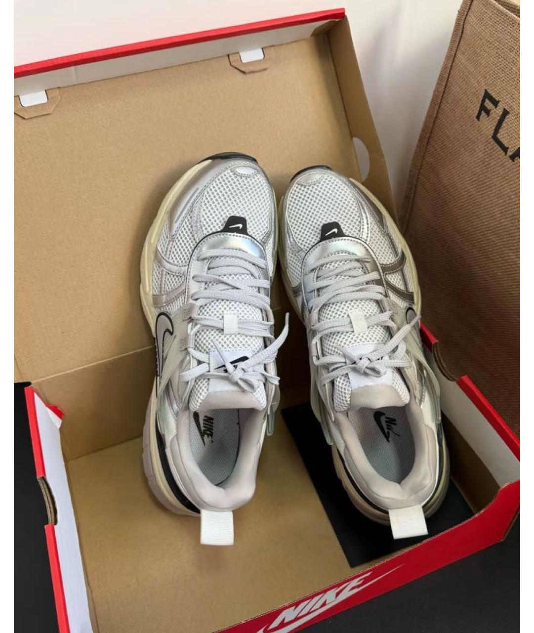 NIKE Белые синтетические низкие кроссовки / кеды, фото 8