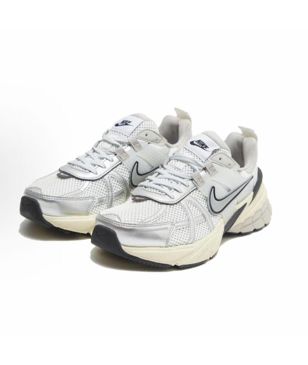 NIKE Белые синтетические низкие кроссовки / кеды, фото 2