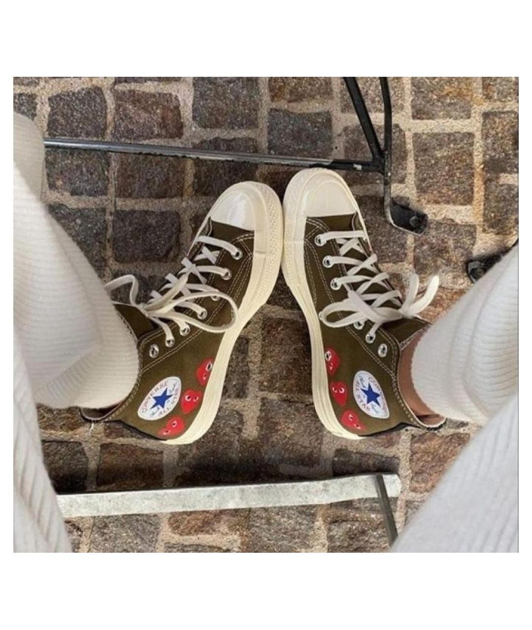 CONVERSE Хаки текстильные кеды, фото 7