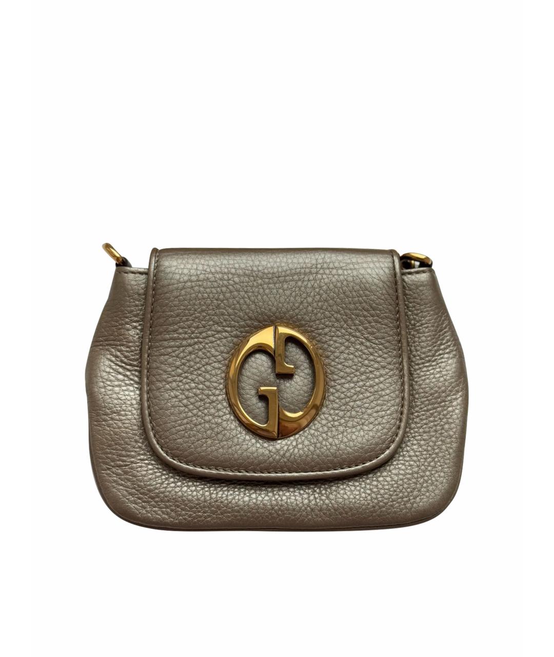 GUCCI Бежевая кожаная сумка через плечо, фото 1