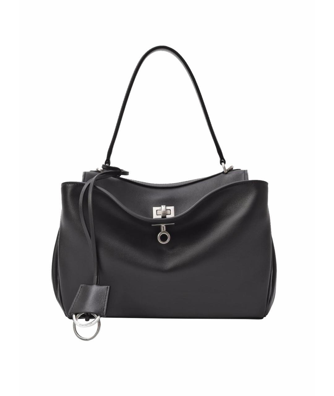 BALENCIAGA Черная кожаная сумка тоут, фото 1