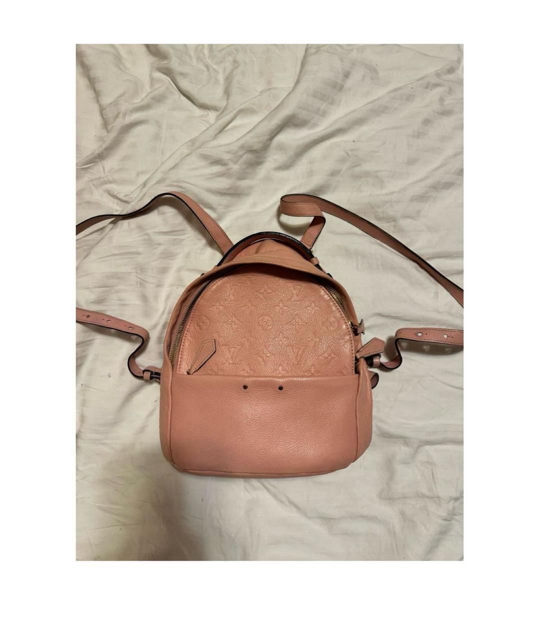 LOUIS VUITTON Розовый кожаный рюкзак, фото 5