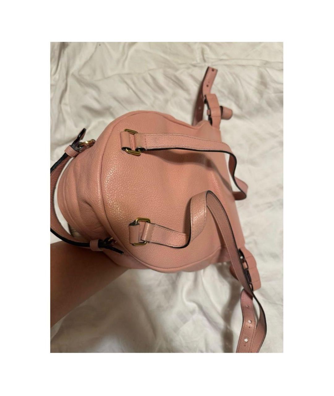 LOUIS VUITTON Розовый кожаный рюкзак, фото 2