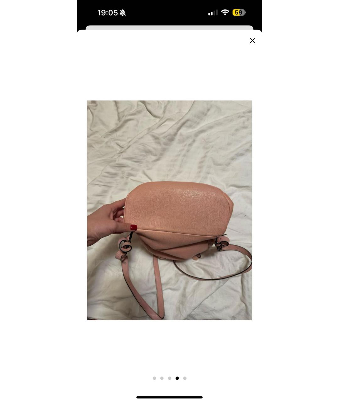 LOUIS VUITTON Розовый кожаный рюкзак, фото 4